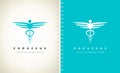 Caduceus medical logo Royalty Free Stock Photo